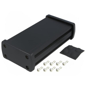 ALUG702BK120, Алюминиевый черный корпус с черными торцевыми панелями
