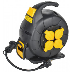 Удлинитель на катушке TWIST 4х10м с заземл. с крышк. автосмотка 16А IP44 КГ 3х1.5кв.мм УК10 2P+PE/10м 4 TW-KP27-16-04-10-44