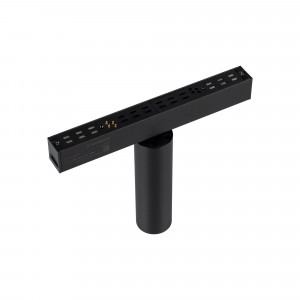 Светильник MAG-SPOT-25-R120-12W Day4000 (BK, 30 deg, 24V, DALI) 046320, Светильник поворотный для магнитных треков шириной 25 мм с управлением DALI, мощность 12 Вт. Цвет свечения ДНЕВНОЙ 4000K, световой поток 990 лм, угол 30°, CRI>90. Корпус прямоугольный, металл, цвет черный, IP20. Размеры LxWxH 100x35x120 мм. Входное напряж