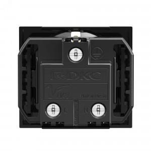 Розетка 1-м 2мод. Viva 16А IP20 2P+E с заземл. защ. шторки черн. 45205