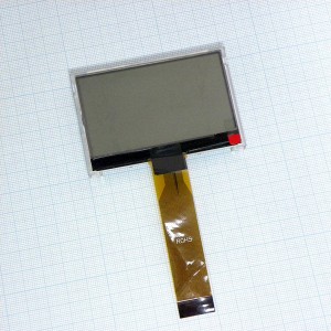 WO12864D1-TFH#, ЖКИ графич, 128 х 64, COG, FSTN Positive/Tranfl, подсв. LED Белая, VDD = 3V, 6 o'cl, -20...+70C