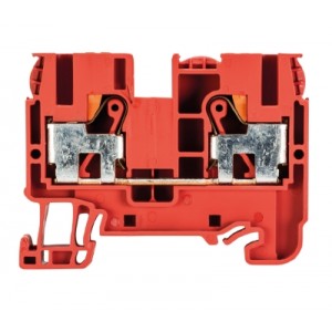 Проходная клемма WTP 6/10 RT, Проходная клемма, тип фиксации провода: Push-in, номинальное сечение: 6/10 мм кв., 57A, 1000V, ширина: 8 мм, цвет: красный, тип монтажа: DIN35