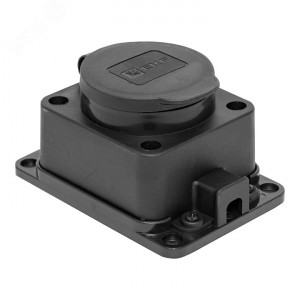 Розетка настенная 16А IP44 230В 2P+PE с защ. крышкой каучук Basic RPS-014-16-230-44