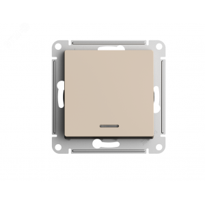 ATLASDESIGN 1-кл ПЕРЕКЛЮЧАТЕЛЬ с подсветкой, сх.6а, 10АХ, механизам, ПЕСОЧНЫЙ (5шт) C3(4) ATN001263