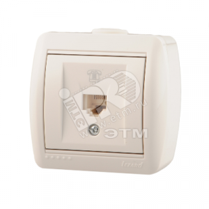 Розетка телефонная 1-м ОП Nata RJ11 бел. 710-0200-137