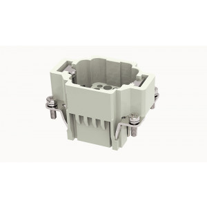 Вилочная контактная вставка DDD-024-MC, Вилочная контактная вставка, обжимная фиксация, 24 полюса + PE, типоразмер 6B, 250V, 10A, (обжимные контакты поставляются отдельно)