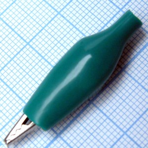 крокодил   8001 GREEN(1225), зажим типа крокодил