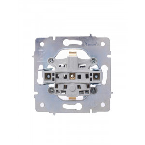 Розетка 1-м СП Vesna с заземл. ПБТ механизм бел. 742-0288-122B