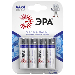 Батарейки LR6-4BL SUPER Alkaline (80/640/20480) C0038450