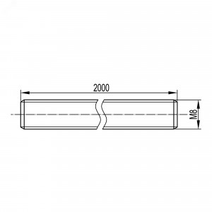 Шпилька М8х2000 DIN975 ТД5 CM200802ZLR