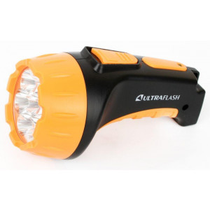 Фонарь аккумуляторный LED3807 7LED 2 режима аккум. SLA 220В пластик. черн./желт. (кор.) 9216
