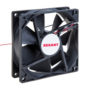 RX 9225MS 12VDC, Вентилятор 12В 92х92х25 S 2500 об/мин., 61.2м3/час, 30дБ, подшипник скольжения, тип вывода - провод