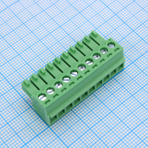 15EGTK-3.5-10P-14-00, Разъемный клеммный блок, 10 контактов. Серия 15EGTK-3.5
