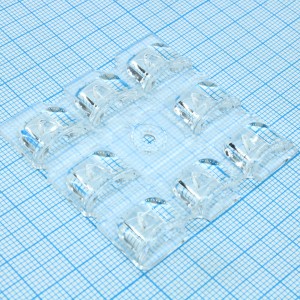 C15677_STRADELLA-8-SCL, Групповая квадратная линза с широким углом, 50х50мм для 8 LED размером до 5050