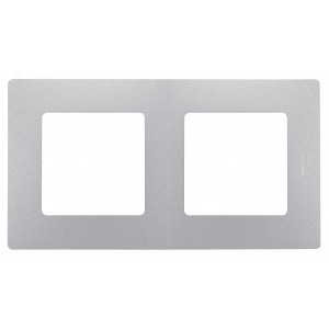 Рамка 2-м Etika алюм. Leg 672552