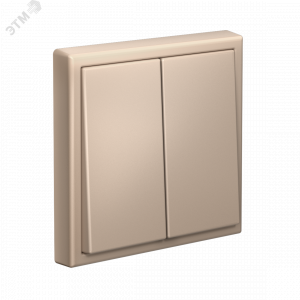 ARTGALLERY 2-клавишный выключатель кнопочный, сх.2, 10А, механизм, песочный GAL001217