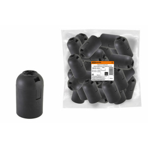 Патрон Е27 подвесной, термостойкий пластик, черный, Б/Н TDM (кр.50шт) [SQ0335-0055]