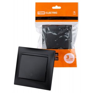 Перекрестный выключатель 1-кл. 10А графит "Лама" SQ1815-0636