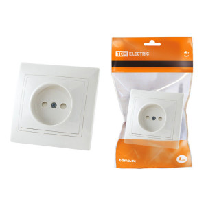 Розетка 2П с защ. шт. 10А 250В белая "Таймыр" SQ1814-0015