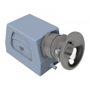 Крышка разъема 71.353.1635.3, Крышка разъема на кабель, типоразмер 16B, без уплотнителя, 1 кабельный ввод M32x1,5, с разгрузкой на изгиб, IP54, с боковым расположением, без защелки (упоры под одну защелку), материал корпуса: алюминиевый сплав