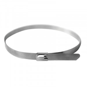 Хомут кабельный 8х600 нерж. сталь AISI 304 серебр. (уп.20шт) 27416