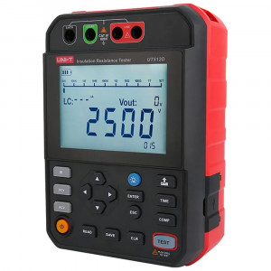 UT512D, Измеритель сопротивления изоляции до 2,5 кВ, до 1,0 ТОм, память на 999 значений, CAT IV 600 В