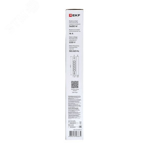 Удлинитель LUX 5 гнезд 2USB 2,4А+2type-C 5 метров 1,5мм2 EKF