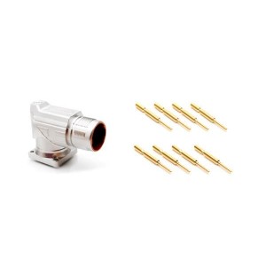 MB5RJN0802-KIT, Цилиндрические метрические разъемы 8 Pos male pins Large flange