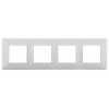 14-5004-01 Рамка на 4 поста, Elegance, белый (10/100/1200) Б0034399