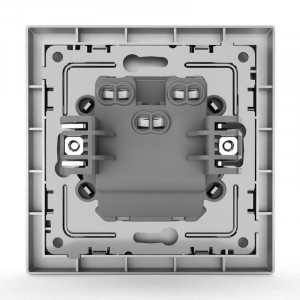 Выключатель 2-кл. СП Pixel 10А IP20 в сборе алюм. TKE-PX-V2F-C03