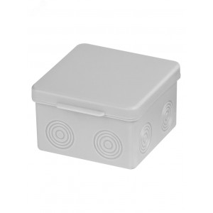 Распаячная коробка ОП 80х80х50мм, крышка, IP54, 7вх., без гермовводов SQ1401-0812