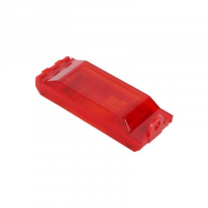 gwrD23, Блокиратор настенных выключателей универсальный, ABS-пластик и акрил, 120х45х26 мм, цвет – красный, 1 шт/упак