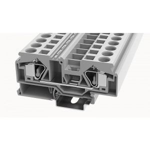 Проходная клемма WS16-01P-11-00Z(H), Проходная клемма, тип фиксации провода: пружинный, номинальное сечение: 16 мм кв., 76A, 800V, ширина: 12 мм, цвет: серый, тип монтажа: DIN35