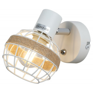 Светильник настенно-потолочный спот Anselma 7034-701 1 x E14 40 Вт поворотный с выключателем Б0051974