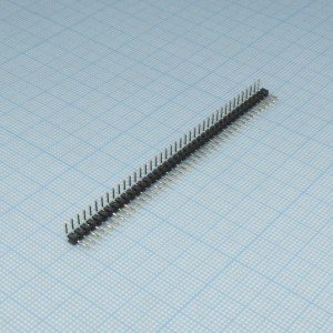 DS1025-02-1X40P8BR1-B, Соединитель штыревой, вилка на плату однорядная угловая 40pin(1x40), шаг 2.00мм