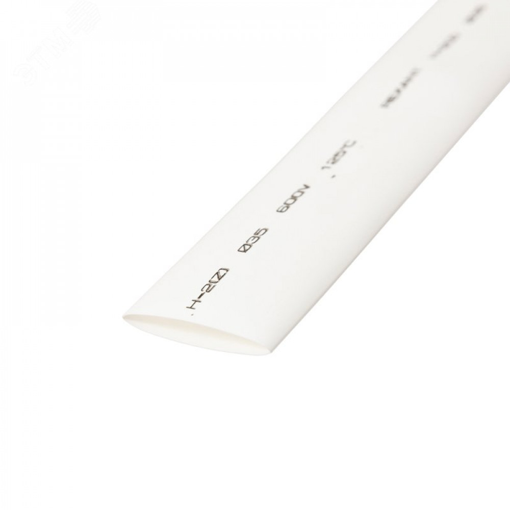 Изображение товара Трубка термоусадочная Rexant 35/17.5 мм белая, 1м, не поддерживает горение