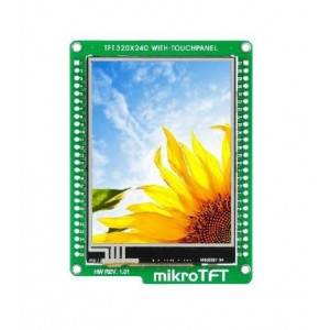 MIKROE-1439, mikroTFT, Модуль с сенсорным TFT дисплеем 320х240