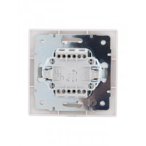 Выключатель 2-кл. СП Mira 10А IP20 с сер. вставкой бел. 701-0215-101