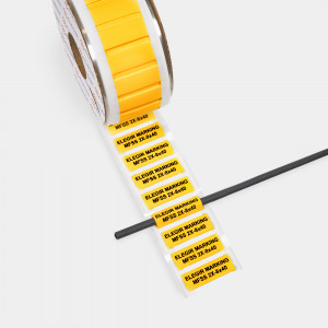 Маркер плоский MFSS-2X-8-40/1-Y желтый (уп. 500 шт.), 21508411, Маркер термоусадочный, для маркировки и изоляции проводов и кабелей, длина 40 мм, диаметр провода: 4 - 8 мм, цвет желтый, для принтера: RT200, RT230, в упаковке 500 маркеров
