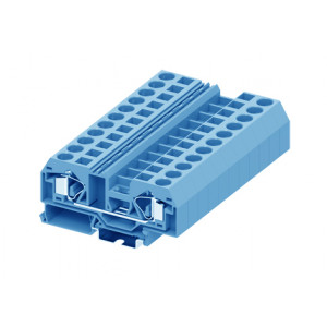 Проходная клемма 216924, Проходная клемма, тип фиксации провода: пружинный, номинальное сечение: 16 мм кв., 76A, 800V, ширина: 12 мм, цвет: синий, тип монтажа: DIN35
