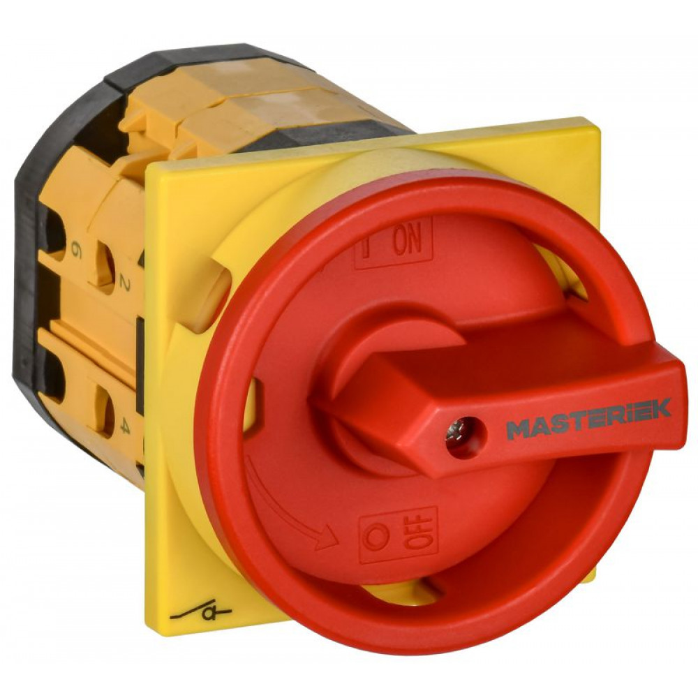 Изображение товара Переключатель кулачковый 16А схема 91 с закрытой рукояткой IEK MI-CS12-016-091