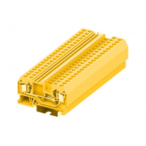 Проходная клемма 204925, Проходная клемма, тип фиксации провода: пружинный, номинальное сечение: 4 мм кв., 32A, 800V, ширина: 6 мм, цвет: желтый, тип монтажа: DIN35