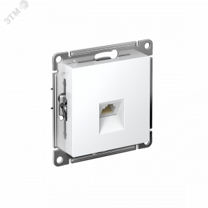 Розетка компьютерная 1-м AtlasDesign RJ45 кат.5E механизм бел. SE ATN000183