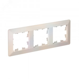 ATLASDESIGN AIR 3-постовая РАМКА, ЖЕМЧУГ/дымчатый белый ATN220403