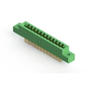 305-024-500-502, Стандартные краевые разъемы 305 Series (.156" (3.96mm) contact spacing) Card Edge Connector with 24 Wire Hole type contacts. The tails are .087" x .013" (2.21mm x 0.33mm) thick and .282" (7.16mm) long in a Double Row formation. The Insulator is Green in color with a .330" (8.38