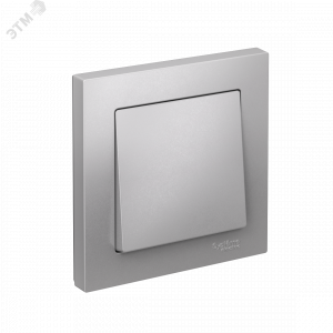 Выключатель 1-кл. СП AtlasDesign 10А IP20 (сх. 1) 10AX в сборе алюм. SE ATN000312