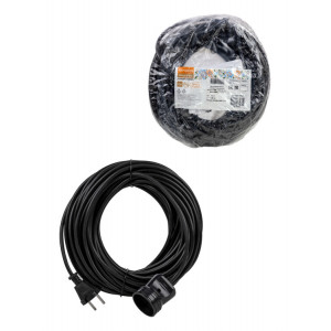 Удлинитель-шнур силовой народный ПВС 2200 Вт б/з, 20м, штепс. гнездо SQ1307-0207