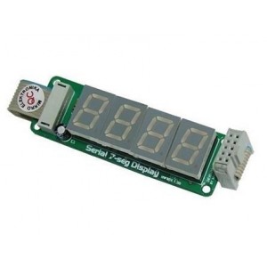 MIKROE-201, Дочерние и отладочные платы SERIAL 7-SEG 4-DIGIT LED DISPLAY BOARD