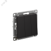 Выключатель 3-кл. СП AtlasDesign 10А IP20 (сх. 1+1+1) 10AX механизм карбон SE ATN001031