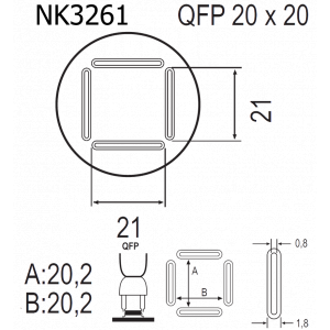 QUICK NK3261, Насадка для термофена в паяльных станциях серий Quick712, Quick713, Quick856AX, Quick856AE, Quick861DW, Quick861DE